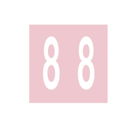 Nevs Ames - Filing Labels - Large - Number 8 1-7/8" x 1-7/8" Pink XN-AL-LG #8